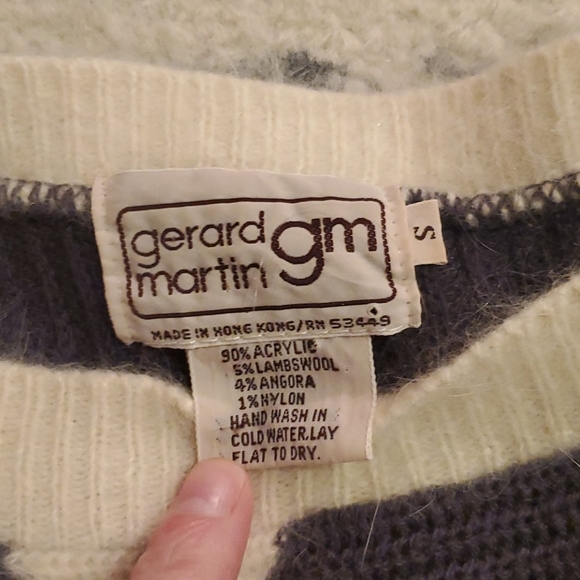 Vintage purple and white sweater - Picture 5 of 5